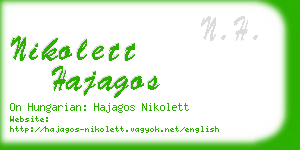 nikolett hajagos business card